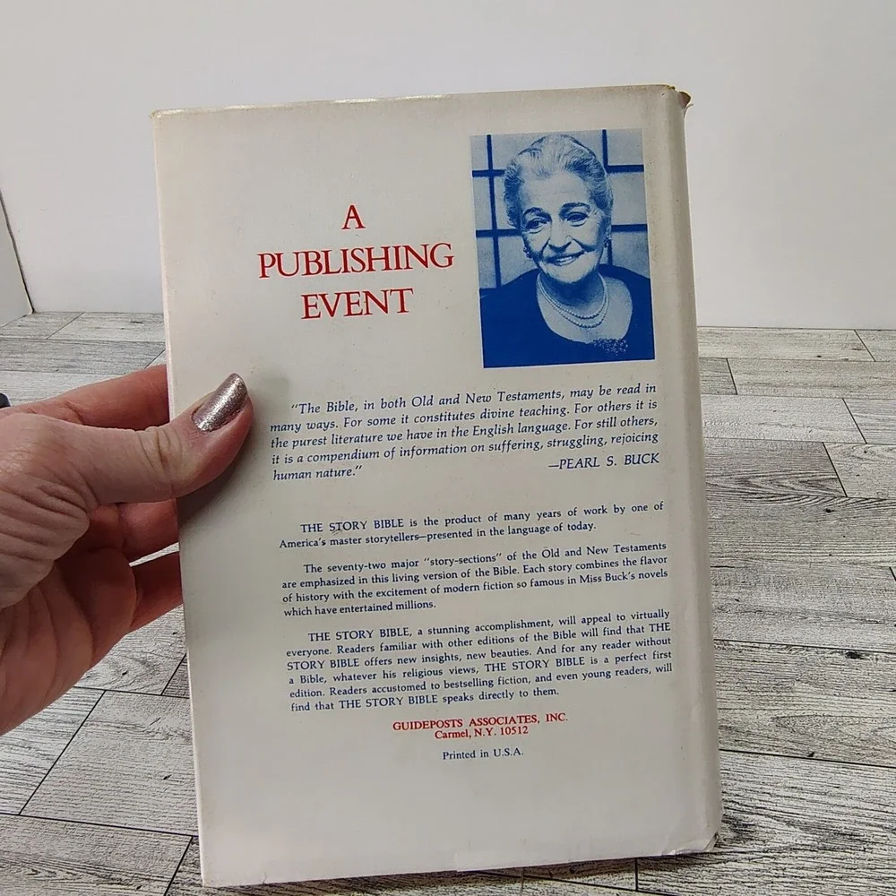 The Story Bible Pearl Buck 1971 Guideposts Selection Vtg Hardcover HCDJ Religion